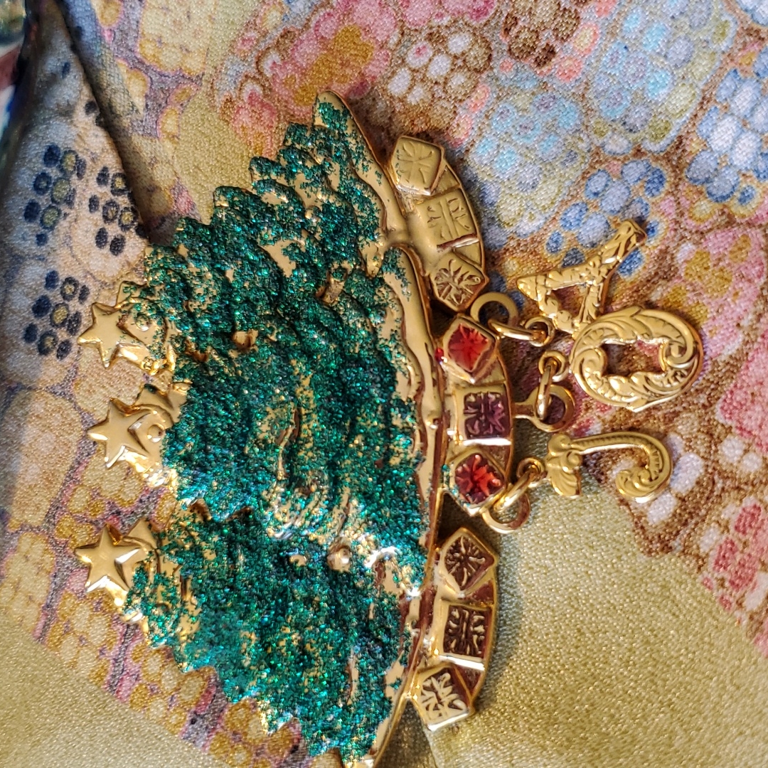Joy Christmas Brooch